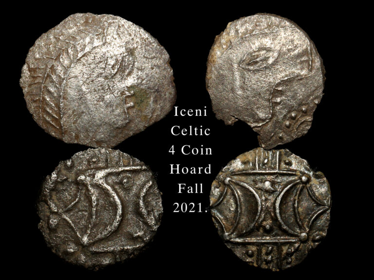 Iceni 4 coin hoard obv